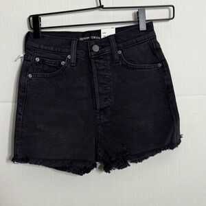 Aritzia Denim Forum color black Denim Forum '50s Arlo Hi Mid-thigh Denim Short